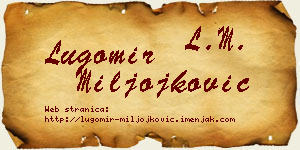 Lugomir Miljojković vizit kartica